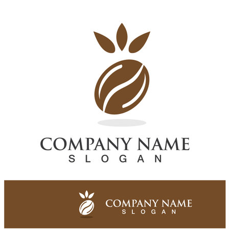coffee bean icon drink logo images illustration designのイラスト素材
