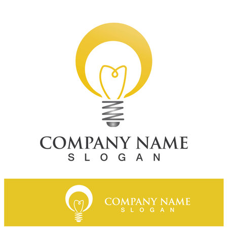 Light bulb icon vector and lamp symbol logo illustrationのイラスト素材