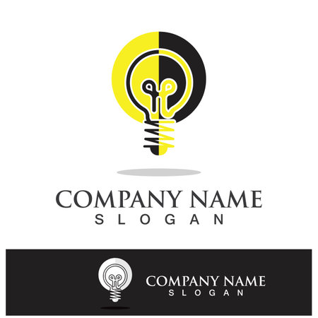 Light bulb icon vector and lamp symbol logo illustrationのイラスト素材