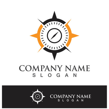 Compass Logo Template vector icon illustration designのイラスト素材