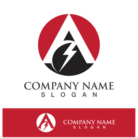 A letter lightning logo template vector icon illustration designのイラスト素材