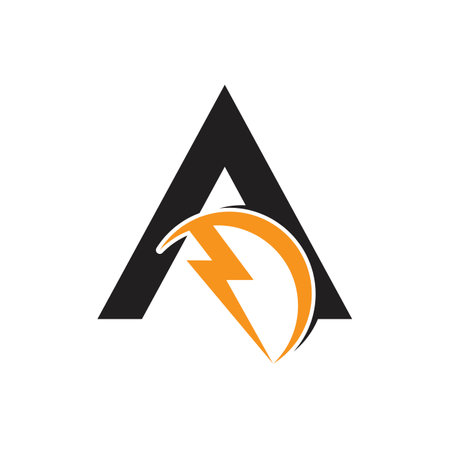 A letter lightning logo template vector icon illustration designのイラスト素材