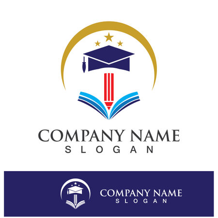 Education logo template vector icon illustration designのイラスト素材