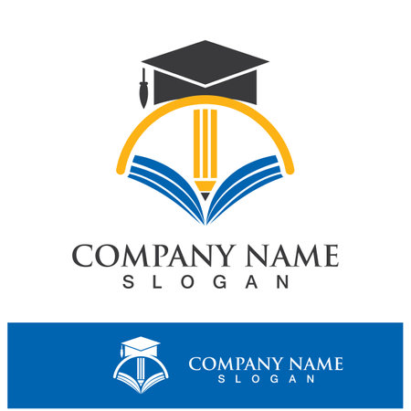 Education logo template vector icon illustration designのイラスト素材