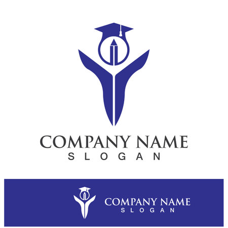 Education logo template vector icon illustration designのイラスト素材