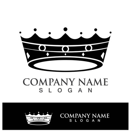 Crown logo template vector icon illustration designのイラスト素材