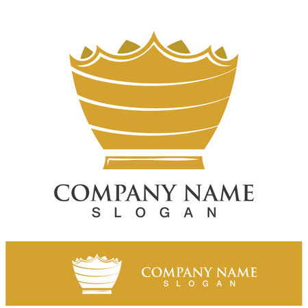 Crown logo template vector icon illustration designのイラスト素材