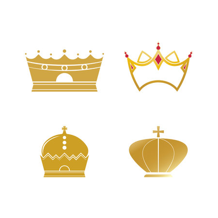 Crown logo template vector icon illustration designのイラスト素材