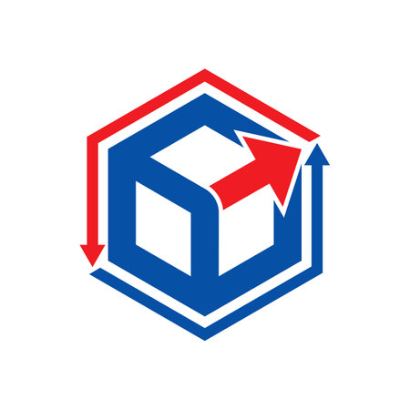 Logistics company logo icon design templateのイラスト素材