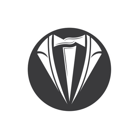 Classic tie icon and suit fashion man logo designのイラスト素材