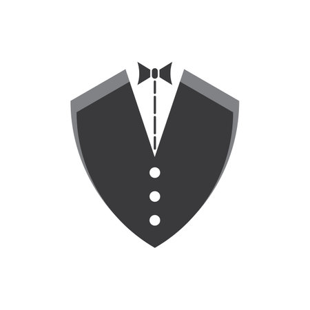 Classic tie icon and suit fashion man logo designのイラスト素材