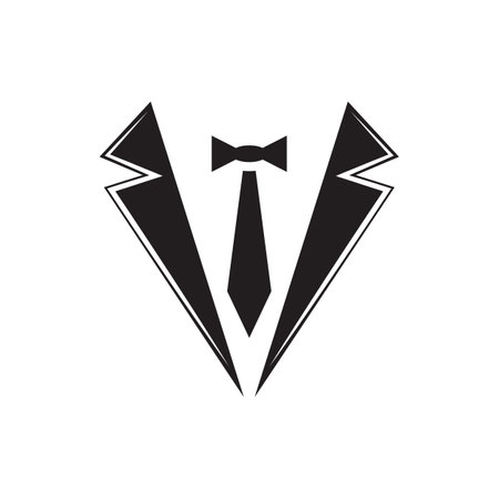 Classic tie icon and suit fashion man logo designのイラスト素材