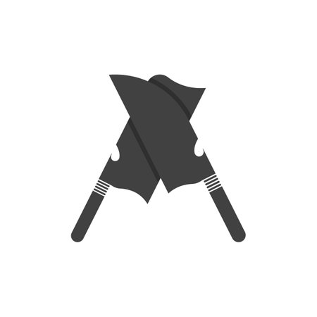 Knife logo icon template and symbol vector design illustrationのイラスト素材