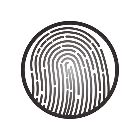Fingerprint logo vector illustration icon templateのイラスト素材