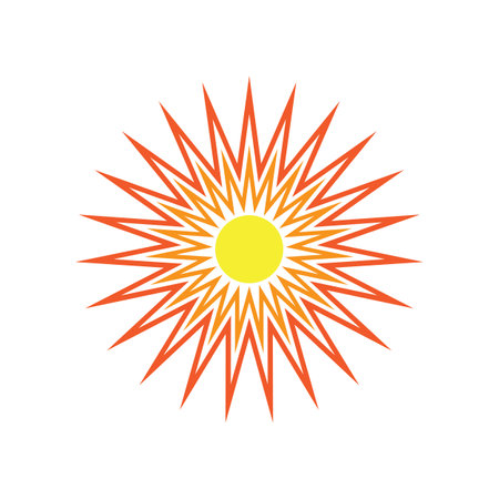 Creative sun concept logo illustration design templateのイラスト素材