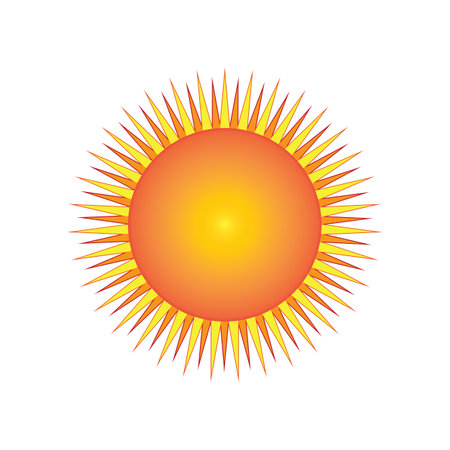 Creative sun concept logo illustration design templateのイラスト素材