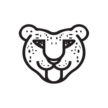 Panther head logo icon vector design template illustrationのイラスト素材