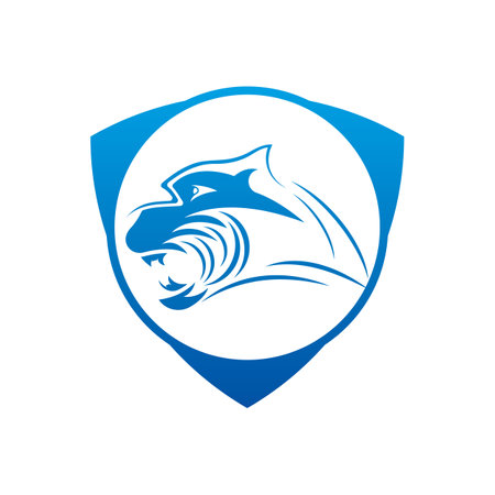 Panther head logo icon vector design template illustrationのイラスト素材