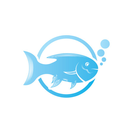 Fish logo icon template creative vector symbolのイラスト素材