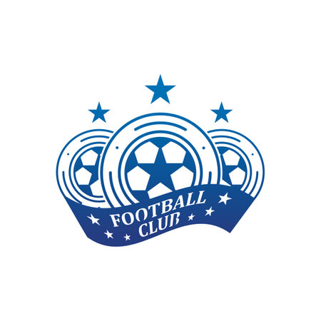 Football logo icon design and symbol soccer club vectorのイラスト素材
