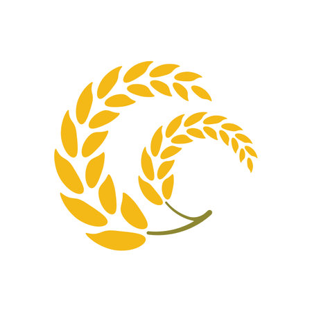 Wheat logo vector icon illustration designのイラスト素材