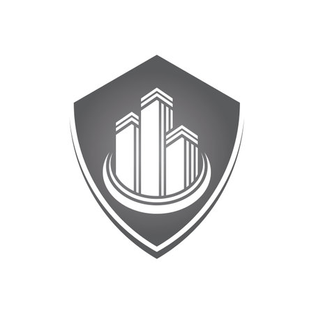 Building logo vector and symbol icon illustration designのイラスト素材