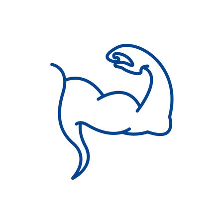 Arm muscle silhouette logo biceps icon vector illustrationのイラスト素材
