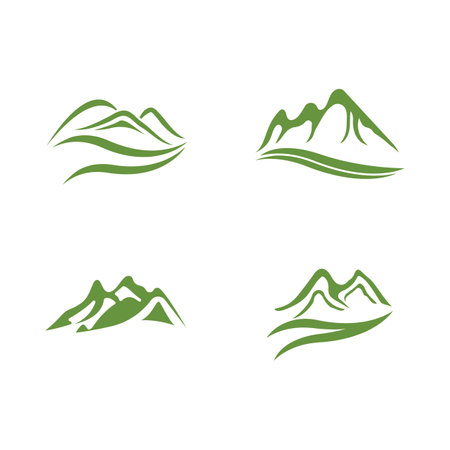 Mountain icon logo template vector illustration designのイラスト素材