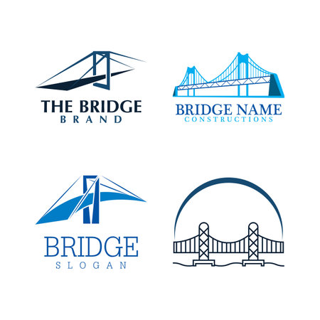 Bridge logo template vector icon illustration designのイラスト素材