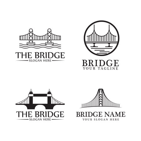 Bridge logo template vector icon illustration designのイラスト素材