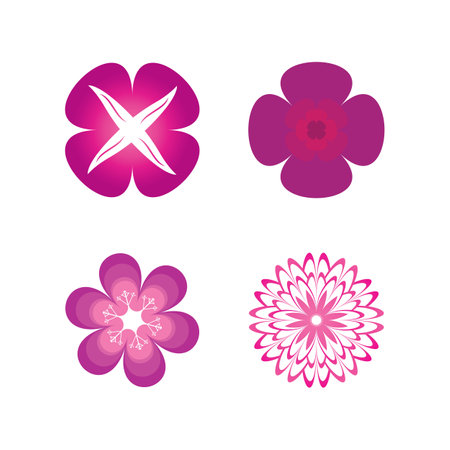 Flower vector icon design template illustrationのイラスト素材