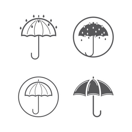 Umbrella icon logo design vector illustrationのイラスト素材