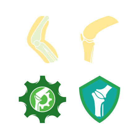 Joint bones vector logo design for orthopedic clinics and diagnostic centersのイラスト素材