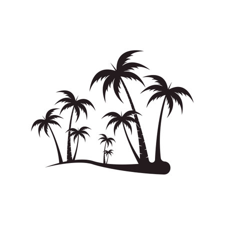 Palm tree summer logo template vector illustrationのイラスト素材