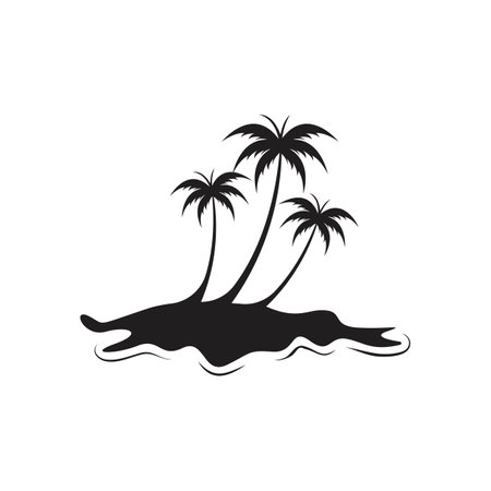 Palm tree summer logo template vector illustrationのイラスト素材