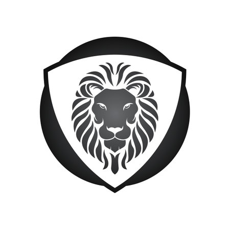 Lion head logo template vector icon illustrationのイラスト素材