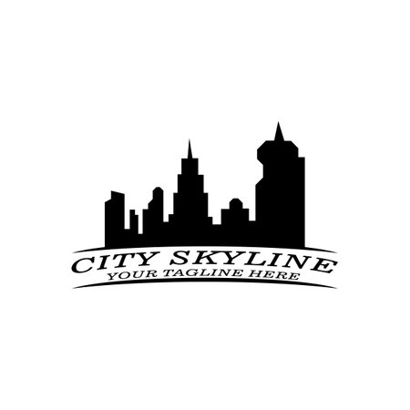 Modern City skyline, city silhouette, vector illustration in flat designのイラスト素材