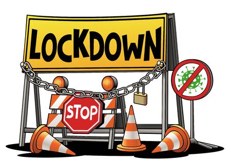 Ilustración de Lockdown Sign. - Imagen libre de derechos