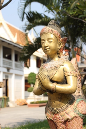 Statue of mythical female bird with a human headの写真素材