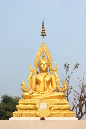 Solid gold Buddha image, Thailandの写真素材