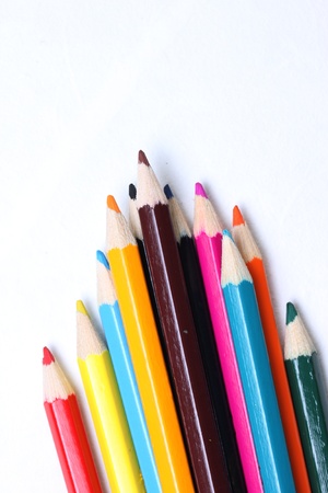 Color Pencils and Paperの写真素材