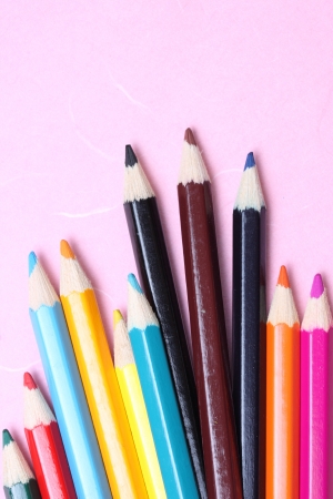 Color Pencils and Paperの写真素材