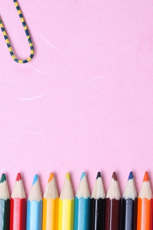 Color Pencils and Paperの写真素材