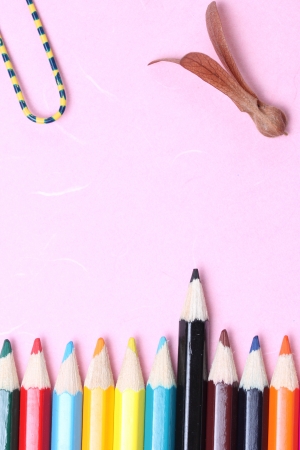 Color Pencils and Paperの写真素材