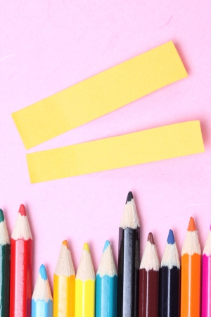 Color Pencils and Paperの写真素材