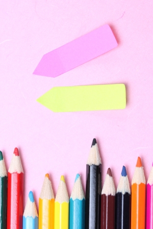 Color Pencils and Paperの写真素材