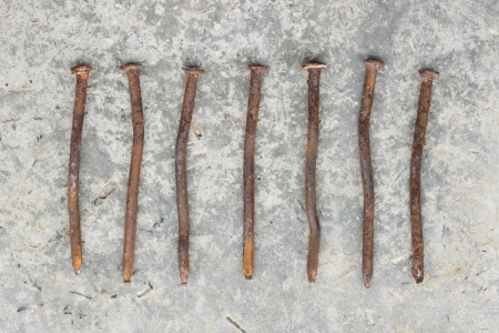 Rusty nailsの写真素材