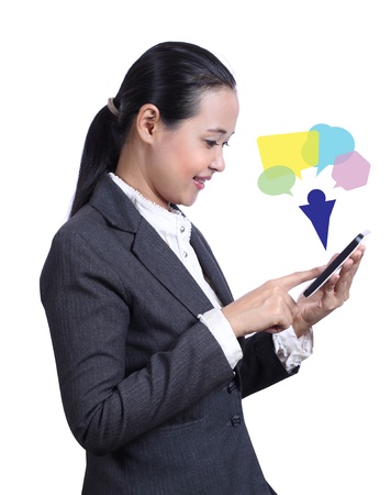 Businesswoman Using Digital Tabletの写真素材