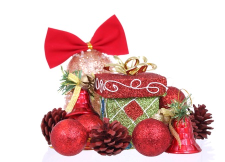 christmas decoration isolated on the white backgroundの写真素材