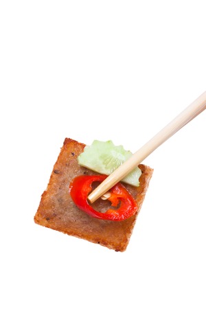 Minced pork toastの写真素材